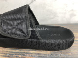 Yeezy Pre-owned Season 6 Black Nylon Flat Sandals Slipper