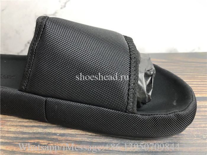 Yeezy Pre-owned Season 6 Black Nylon Flat Sandals Slipper