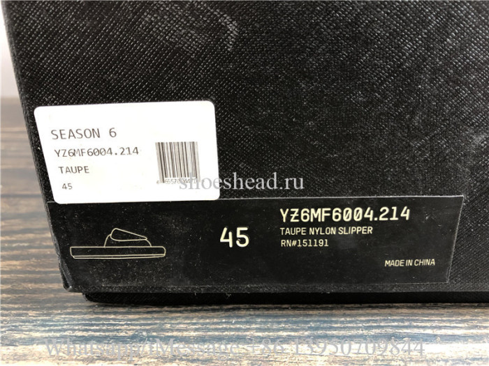 Yeezy Pre-owned Season 6 Black Nylon Flat Sandals Slipper