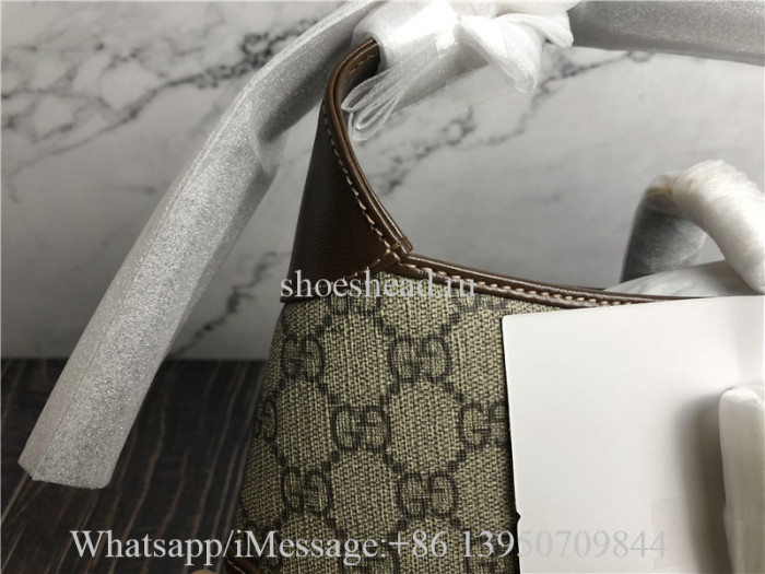 Original Gucci Jackie 1961 Small GG Supreme Canvas Shoulder Bag
