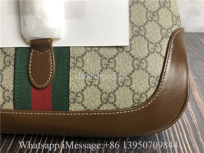 Original Gucci Jackie 1961 Small GG Supreme Canvas Shoulder Bag