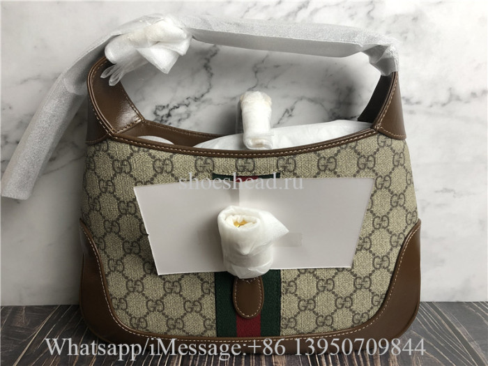 Original Gucci Jackie 1961 Small GG Supreme Canvas Shoulder Bag