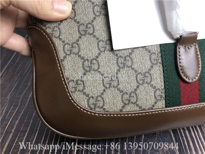 Original Gucci Jackie 1961 Small GG Supreme Canvas Shoulder Bag