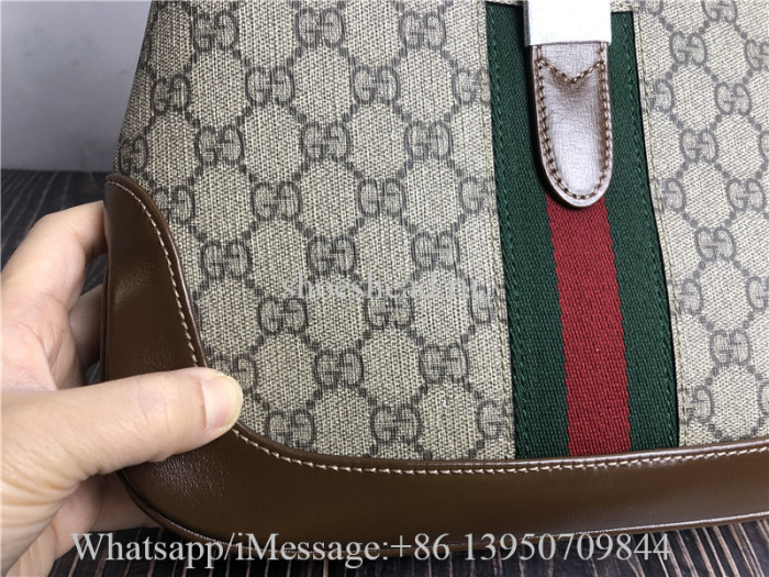Original Gucci Jackie 1961 Small GG Supreme Canvas Shoulder Bag