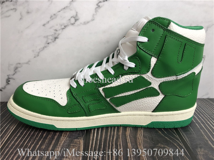 Amiri Green And White Skeleton High Top Sneaker