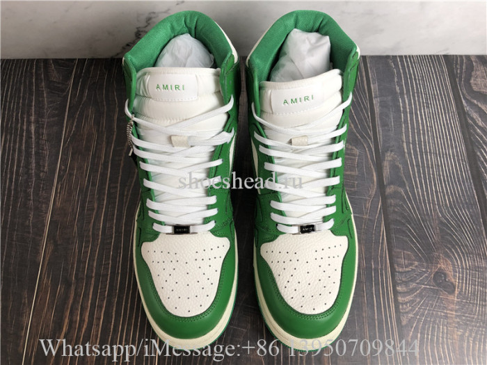 Amiri Green And White Skeleton High Top Sneaker