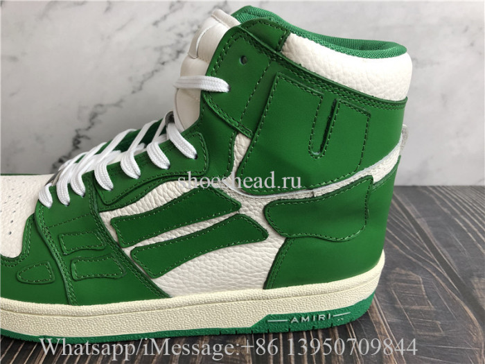 Amiri Green And White Skeleton High Top Sneaker