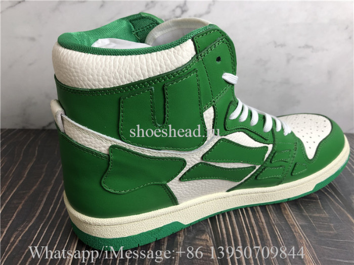 Amiri Green And White Skeleton High Top Sneaker