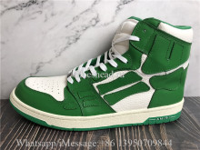 Amiri Green And White Skeleton High Top Sneaker