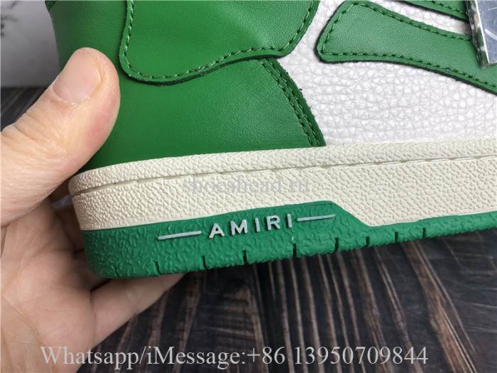 Amiri Green And White Skeleton High Top Sneaker
