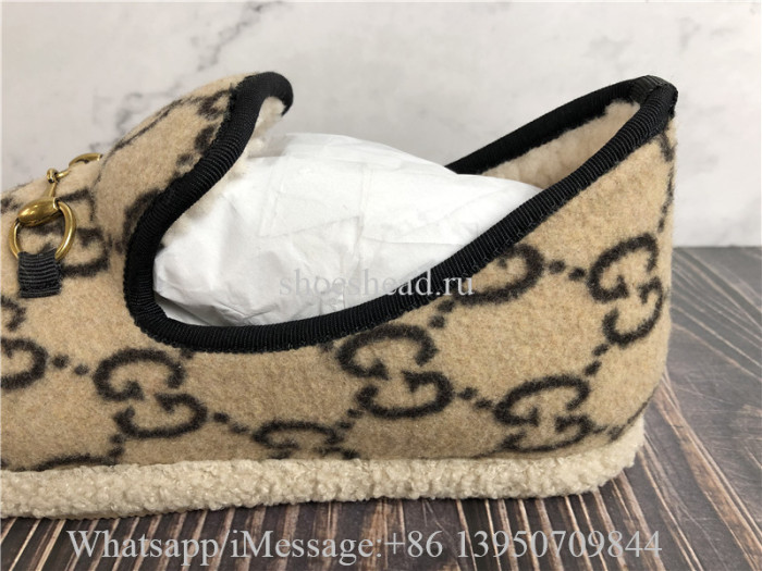 Gucci Wool Fria Logo Espadrille Loafers