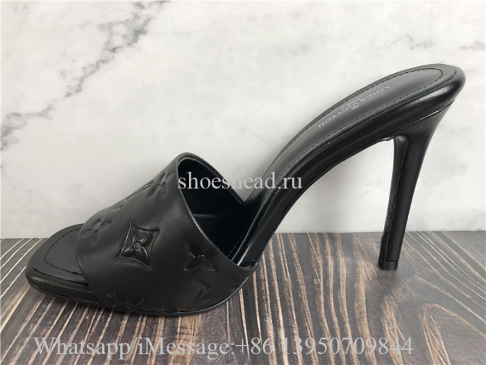 Louis Vuitton Revival Mule Black Slide Sandals