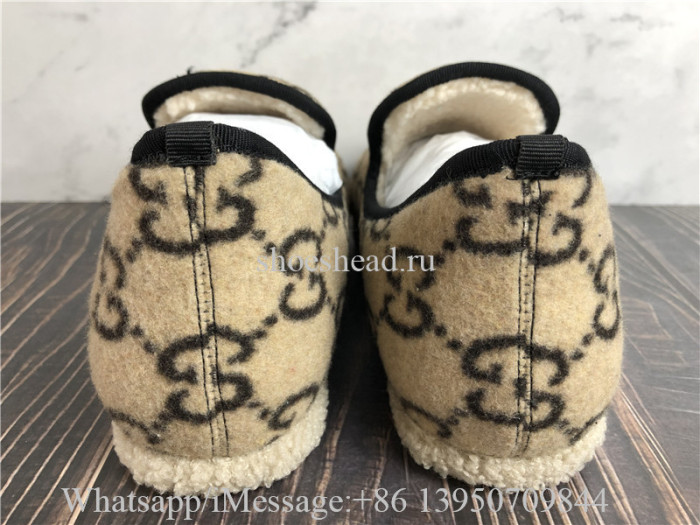 Gucci Wool Fria Logo Espadrille Loafers
