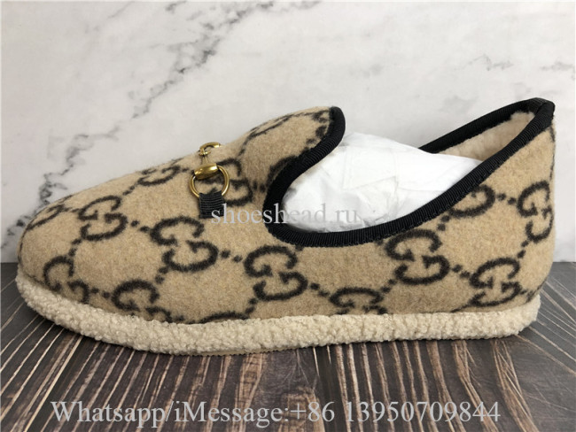 Gucci Wool Fria Logo Espadrille Loafers