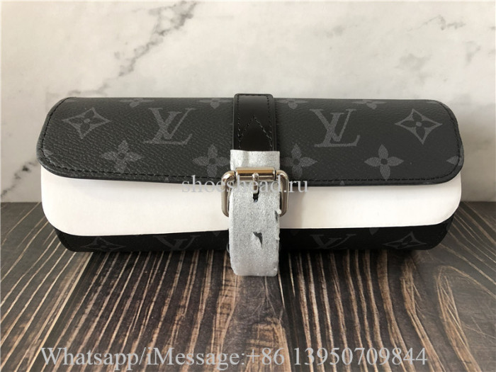 Original Louis Vuitton 3 Watch Case Monogram Eclipse Bag M43385