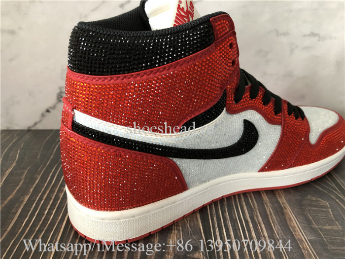 Air Jordan 1 Retro High High Red Dior Glitter