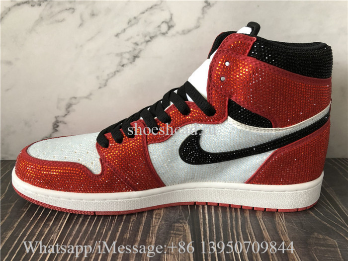 Air Jordan 1 Retro High High Red Dior Glitter