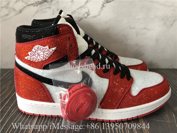 Air Jordan 1 Retro High High Red Dior Glitter