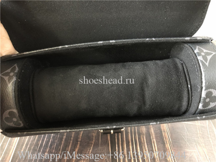 Original Louis Vuitton 3 Watch Case Monogram Eclipse Bag M43385