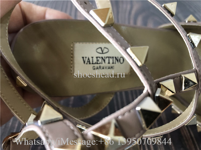 Valentino Garavani Rockstud Ankle Strap Caged Pump 65mm Black Poudre