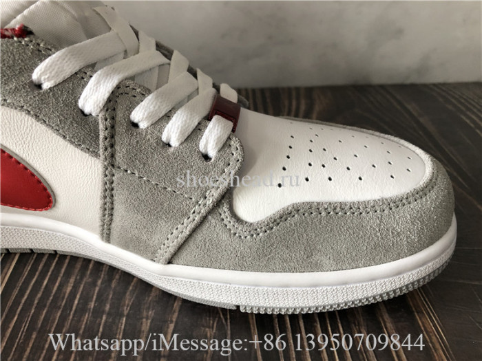 Air Jordan 1 Retro Low Grey Suede Red