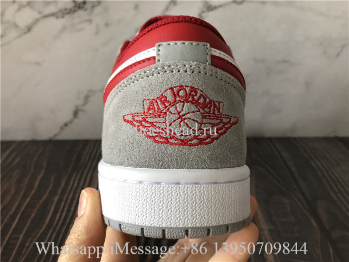 Air Jordan 1 Retro Low Grey Suede Red