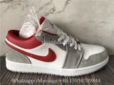 Air Jordan 1 Retro Low Grey Suede Red