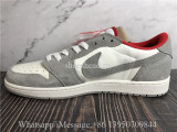 Travis Scott x Air Jordan 1 Retro Low Grey Suede Red