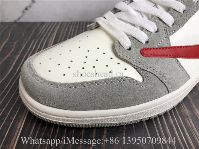 Travis Scott x Air Jordan 1 Retro Low Grey Suede Red