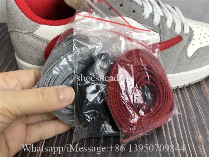 Travis Scott x Air Jordan 1 Retro Low Grey Suede Red