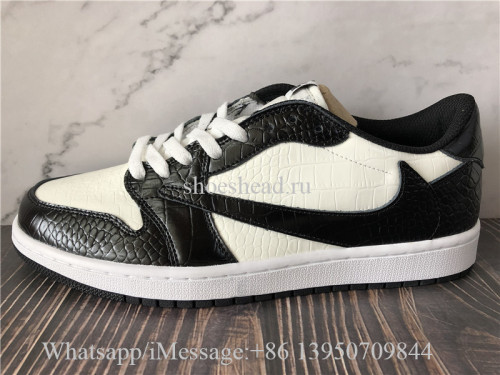 Travis Scott x Air Jordan 1 Low Crocodile Black