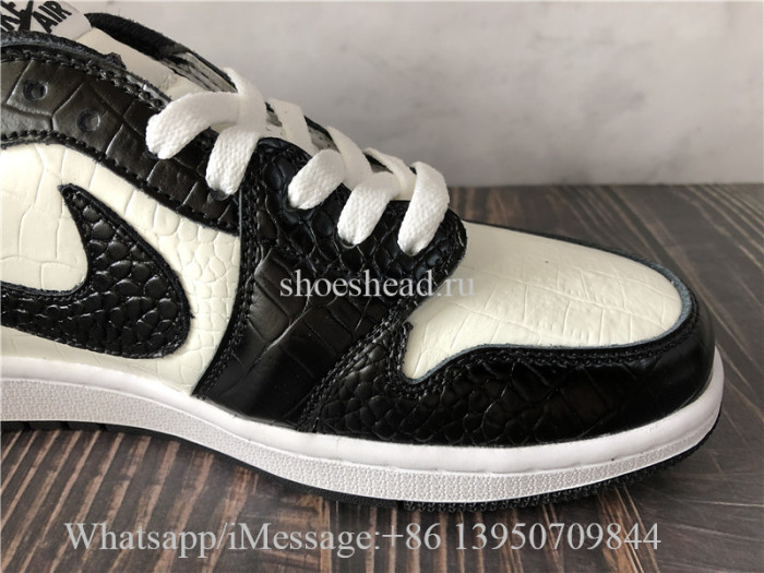 Travis Scott x Air Jordan 1 Low Crocodile Black