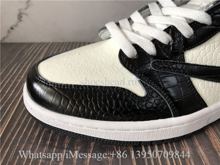 Travis Scott x Air Jordan 1 Low Crocodile Black
