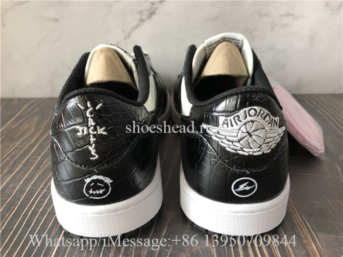 Travis Scott x Air Jordan 1 Low Crocodile Black