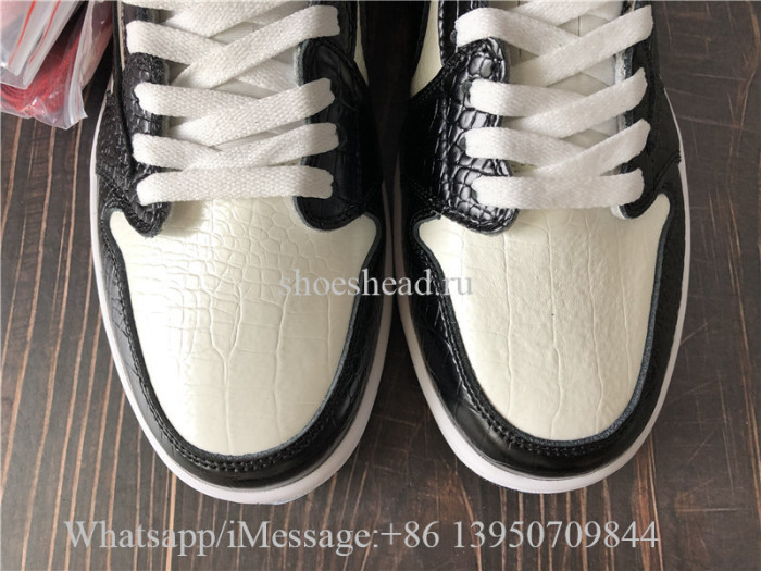 Travis Scott x Air Jordan 1 Low Crocodile Black