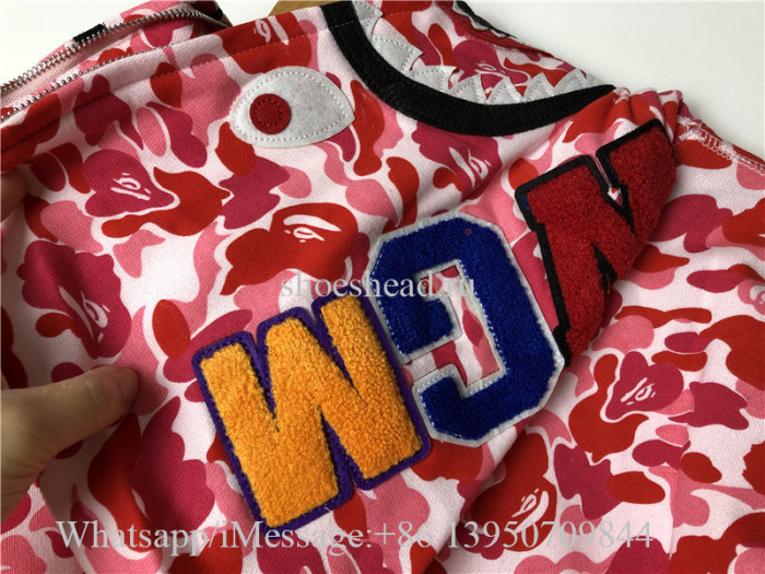 A Bathing Bape Shark Pink Hoodie
