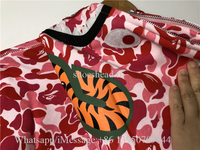 A Bathing Bape Shark Pink Hoodie