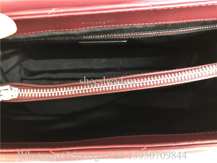 Original YSL Saint Laurent Envelope Shoulder Bag Matelasse Grained Leather