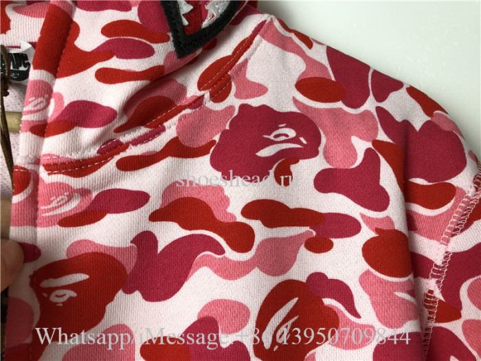 A Bathing Bape Shark Pink Hoodie
