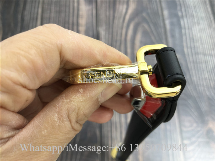 Original Fendi Kan I Bag Zucca Embossed Leather Medium