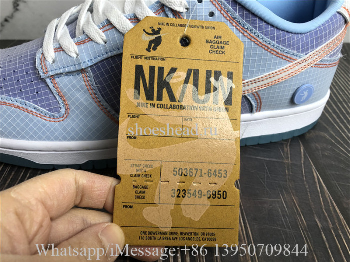 Union La x Nike Dunk Low Passport Pack Psychic Blue