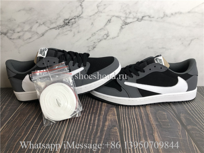 Travis Scott x Air Jordan 1 Retro Low Black Grey White