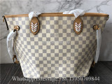 Orignal Louis Vuitton Damier Azur Braided Neverfull MM Pink Bag