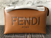 Original Fendi By The Way Medium Leather Boston Bag Beige
