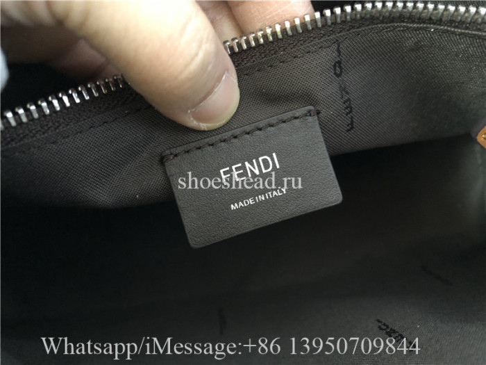 Original Fendi By The Way Medium Leather Boston Bag Beige