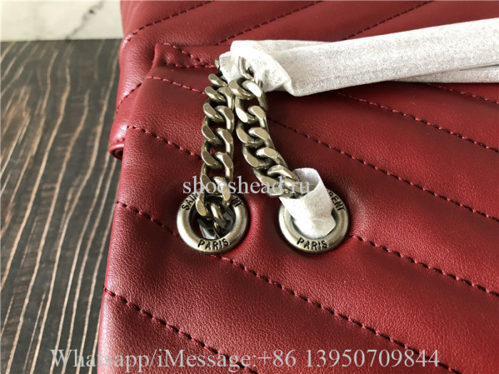 YSL Saint Laurent Monogram Wine Red Bag