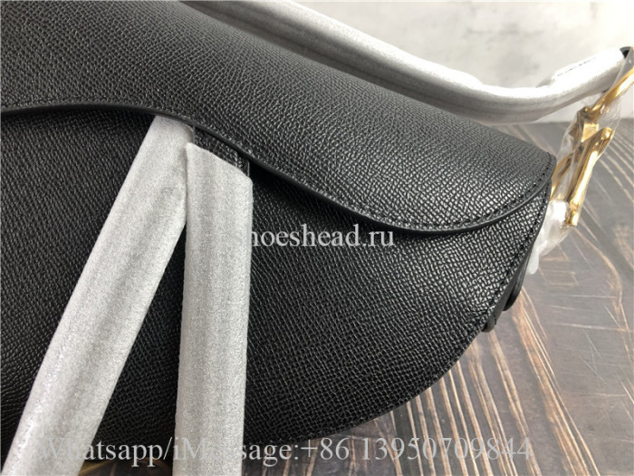 Original Dior Saddle Black Grained Calfskin Bag 25.5cm