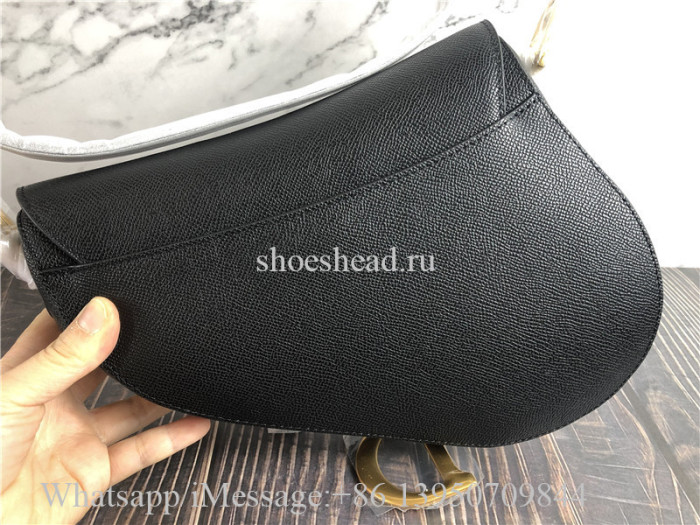 Original Dior Saddle Black Grained Calfskin Bag 25.5cm
