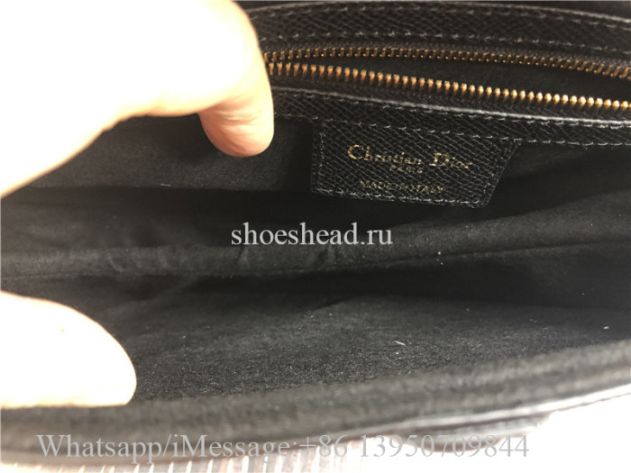 Original Dior Saddle Black Grained Calfskin Bag 25.5cm