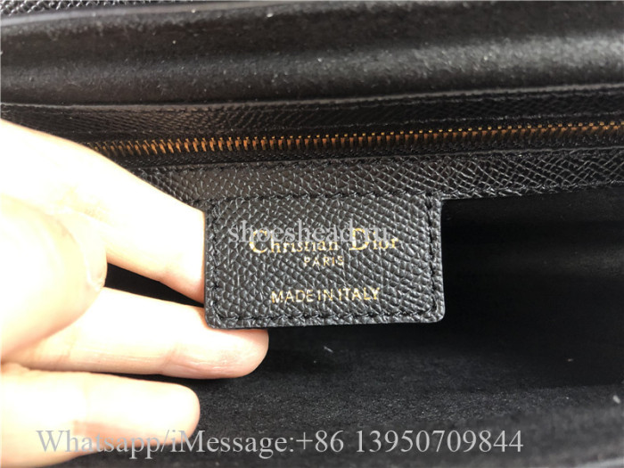 Original Dior Saddle Black Grained Calfskin Bag 25.5cm